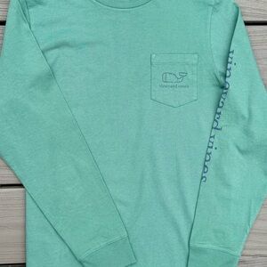 Vineyard Vines Boys Green Long Sleeve Tee